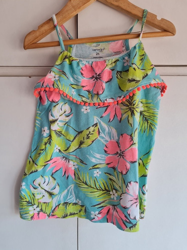 Musculosa Carters Talle 2 100% Algodon Floreada