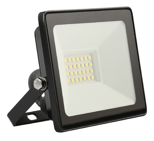 Reflector Led 20w Luz calida 1560 Lum Ip65 Slim Carcasa Negro Luz Blanco Cálido 220v