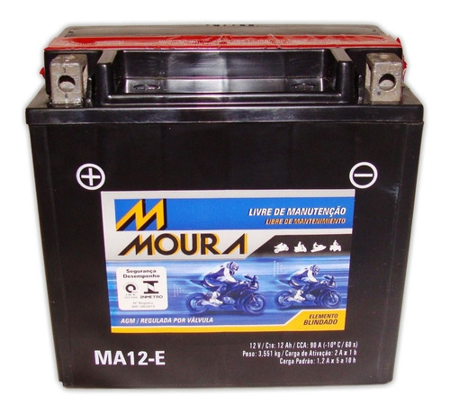 Bateria Moto Moura Ytx14-bs Yuasa Ma12-e 12ah V-strom 1000