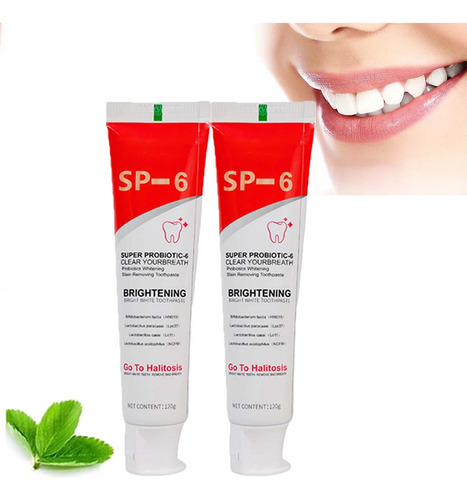Pasta De Dientes Blanqueadora Con Probióticos Sp-6 120 G*2