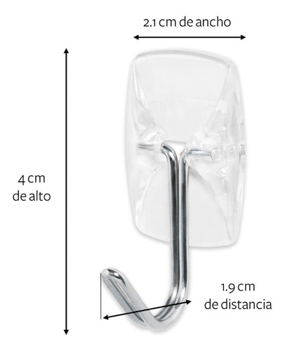 Pack-3-gancho Command Transparente-punta De Alambre 3m 17067