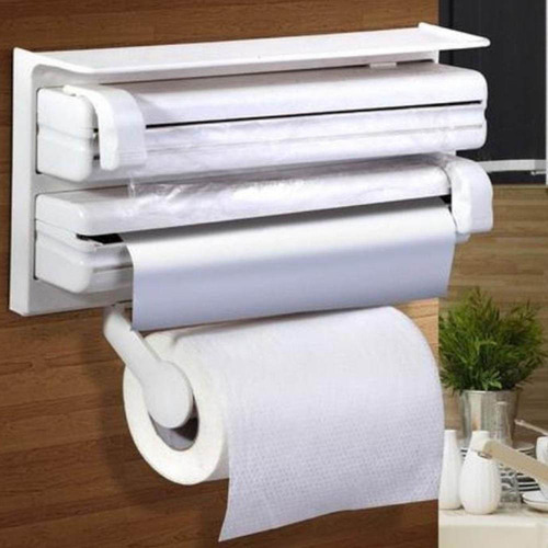 Suporte Papel Toalha Dispenser Cozinha Triple Paper 3 Em 1