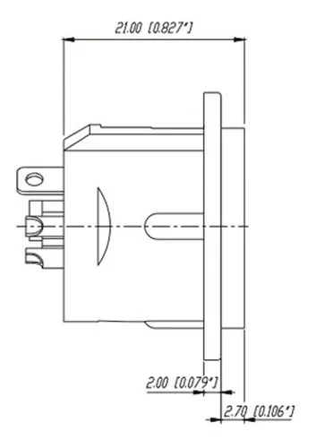 Neutrik Nc4md-l-1 Conector Ficha Canon Xlr4 Macho A Chasis