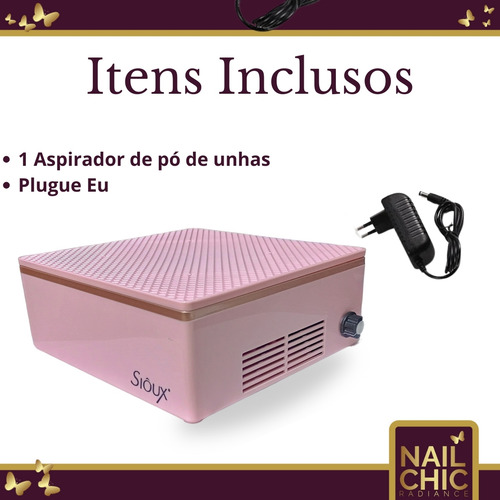 Sugador Coletor Aspirador Pó Unhas Gel Controle Velocidade