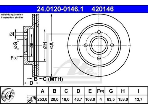 Discos Traseros Ford Mondeo I 1994 Sedan 2.0 134hp Ate Par