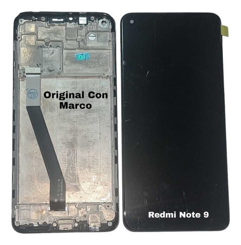 Pantalla Completa 3/4 Redmi Note 9 Original Con Marco