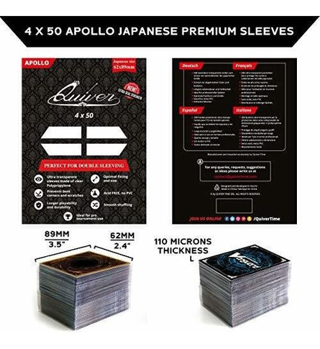 200 Fundas Transparentes Para Tarjetas Apollo, Transparentes