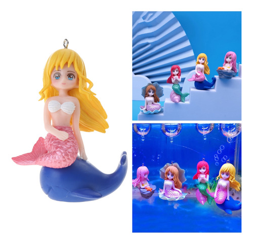 (3 #mold) Decorações Estatueta Pequena De Sereias Com Barra