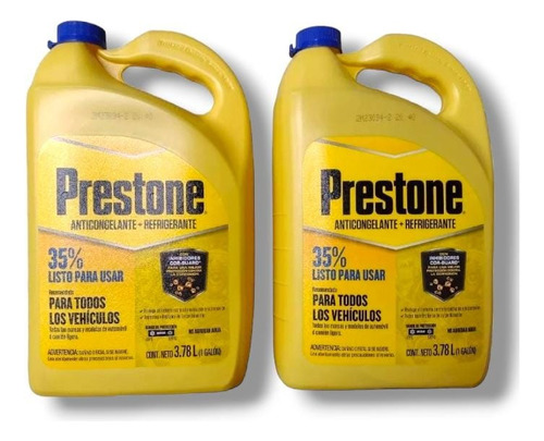 Coolant Refrigerante  Prestone 35% Formula Mejorada X2