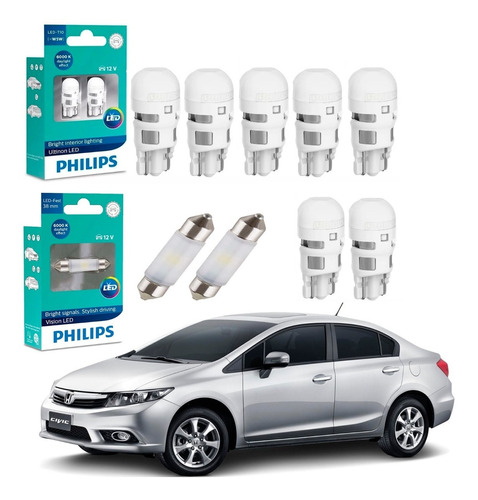 Kit Led Philips Interno Honda Civic 2012 A 2016