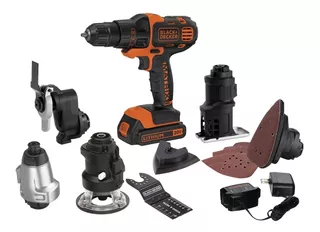 Taladro 20v Matrix Kit 6 En 1 Black + Decker Mtx20k6a-b2c