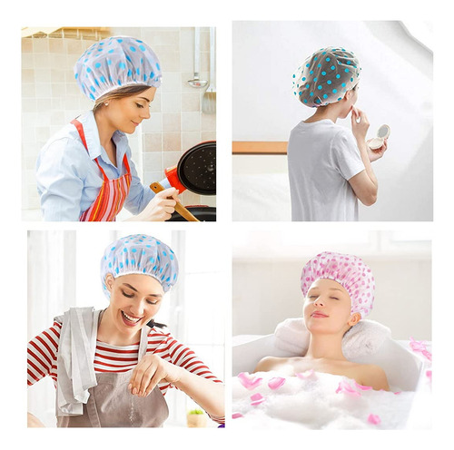 Gorros De Ducha, 3 Piezas Impermeables Gorro De Baño ...