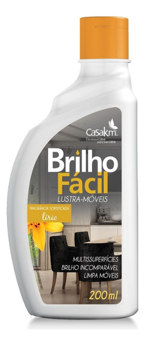 Lustra Móveis Lírio Brilho Fácil 200ml