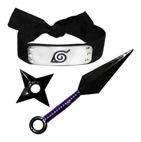 Banda Naruto Shippuden Kunai Y Shuriken Set Cosplay Token