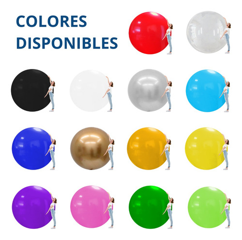 Globo Gigante Color Naranja 100 Pulgadas (1pza)