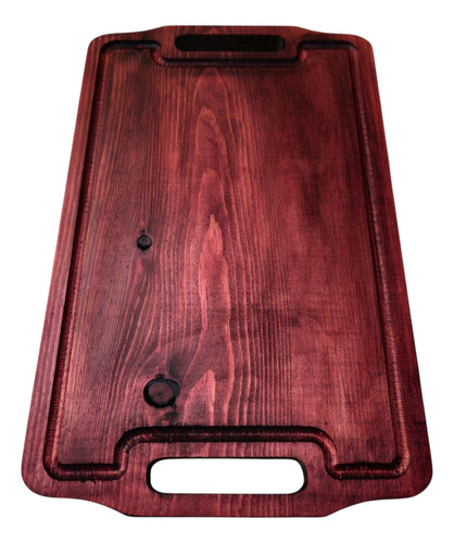 Tabla De Madera Para Picar Carne Asada 38x24cm Personalizado Caoba Ingle Caoba Ingles