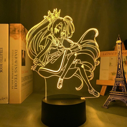 / Anime No Game No Life Shiro Luz De Noche Led