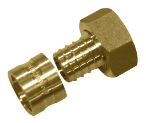 Conector Conexão Pex Água Fixo Fêmea Metálico 20mm X 3/4