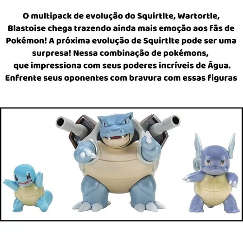 Brinquedo Boneco Figura Articulada Pokemon Blastoise 10 Cm Original Sunny