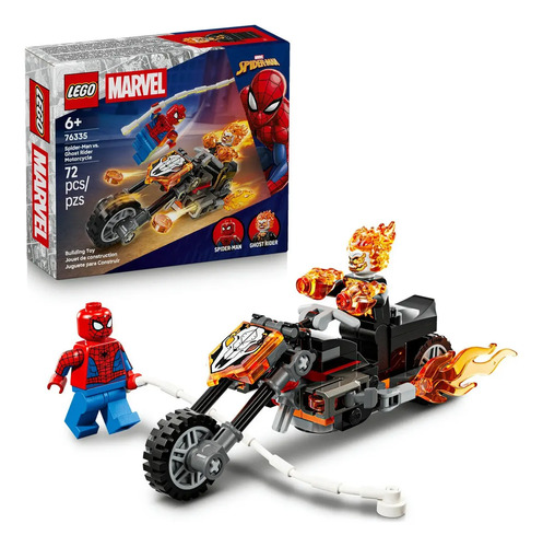 LEGO Marvel Homem Aranha Vs. Motoqueiro Fantasma com Motocicleta 76335