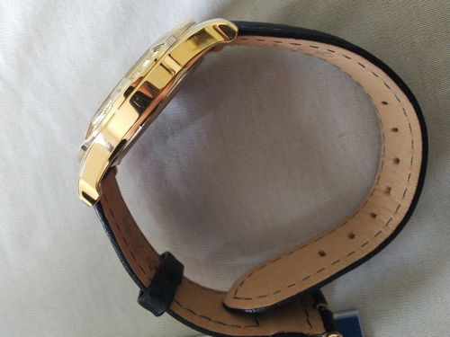 Relógio Festina F16580 Dourado Feminino Pulseira Couro