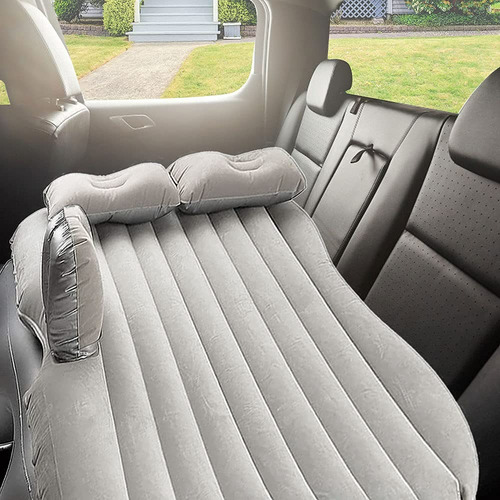 Colchon Inflable Auto Cama + Compresor + 2 Almohadas Camping