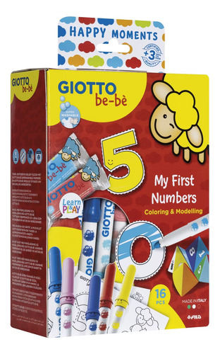 Set De Coloreado/modelado Giotto Be-bé My First Numbers 16pz