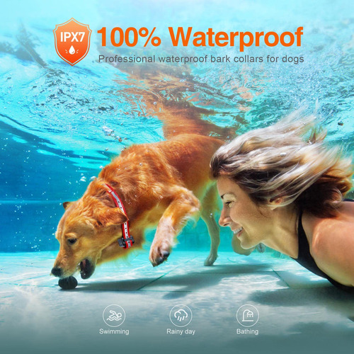 Collar De Adiestramiento Para Perros Rojeco 100% Impermeable