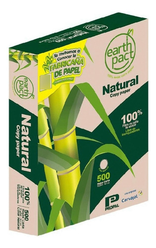 Resma Carta Ecológica 75gr Papel Natural Caja X10 Reprograf