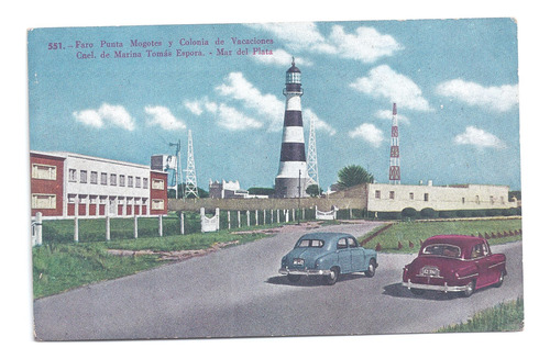 Antigua Postal Del Faro De Punta Mogotes Mar Del Plata (Usado)