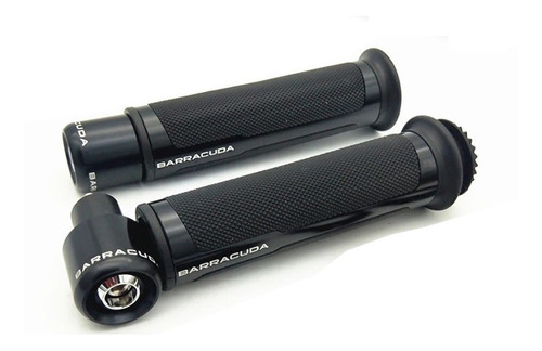 Puños Barracuda Color Negro 7/8 Para Motocicleta