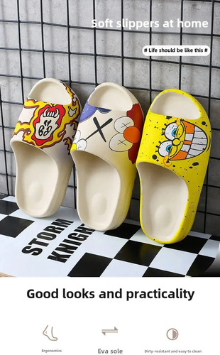 Zapatillas Con Letras De Eva Para Hombre, Parte Inferior Gru