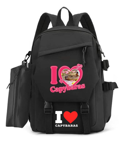 Capybara-mochila De Viaje Kawaii Para Niña Y Mujer Morra [u]