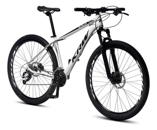 Bicicleta Aro 29 Krw Alum 27v Shimano Acera Hidrál Trava S31 Cor Branco/preto