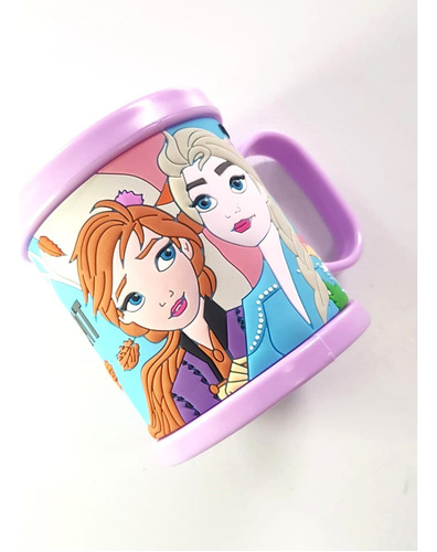 Disney Frozen Mug Pocillo Vaso Plastico Lila Infantil 3d