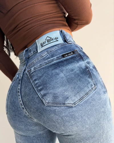 Pantalon Jean Azul Las Locas Semi Oxford