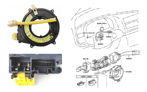 Muelle Reloj Volante Sienna V6 3.0 2002 Usa Mcl10l