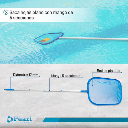 Sacahojas Pileta Pearl 17 Mm 5 Secciones De Mango