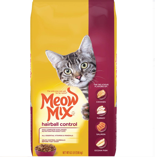 Meow Mix Formula De Control De Bola De Pelo - 6.3 Lb