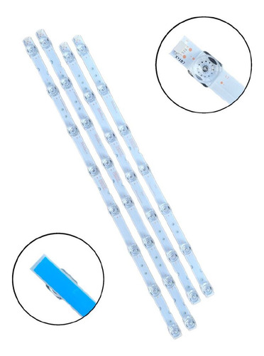 Kit Barramento Led Compativel Semp Tcl 55p65us 55p65 55p8m