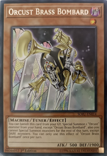 Yugioh! Tcg Orcust Brass Bombard Sofu-en014 1st Ed