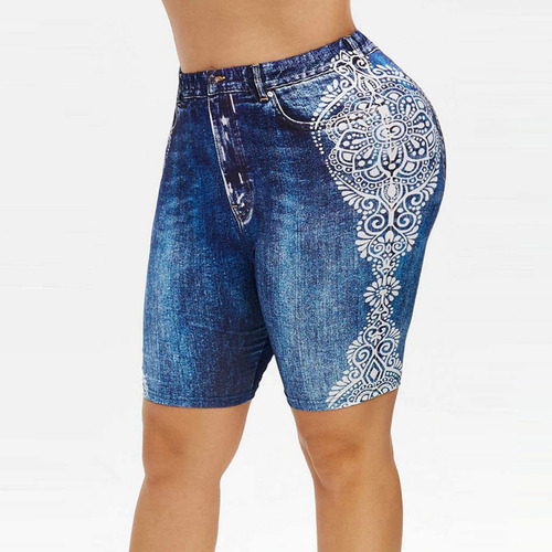 Leggins Deportivos De Gran Tamaño Con Estampado De Temperame
