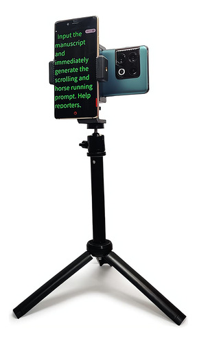 Teleprompter iPhone Y Android, Soporte Doble Para Telefono P