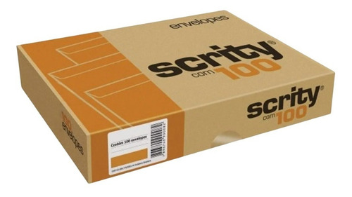 Envelope A4 Saco Kraft Natural 22x32cm Scrity 100 Unidades Cor Pardo