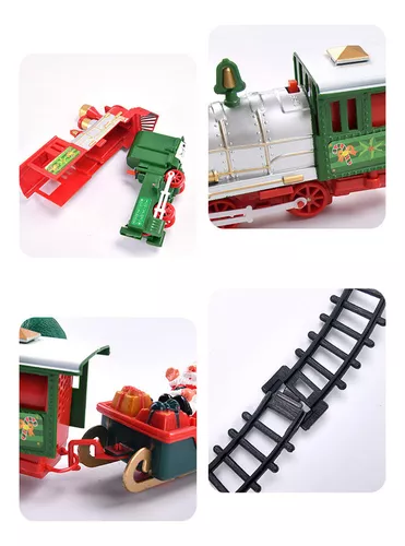 Presente de brinquedo de Natal infantil Xmas Trem Definir Trilhos  Ferroviários Brinquedos Xmas Trem Presente para Crianças Festa de Natal  Árvore de Natal Decor Train