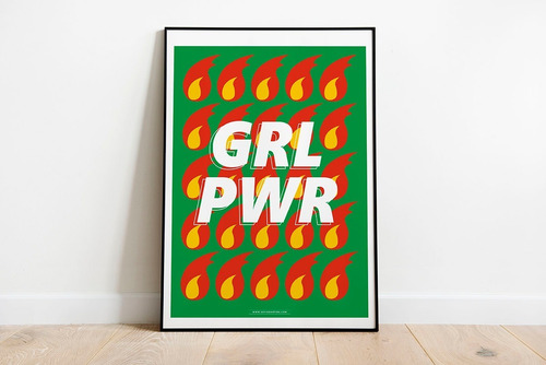 Poster Grl Pwr. Print. Lámina Impresa Para Cuadro Girl Power