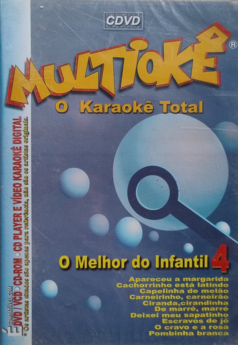 Dvd Multiokê Karaokê Total O Melhor Do Infantil 4 Lacrado