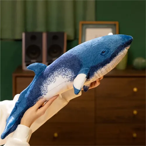 Peluche Ballena Azul Suave Y Abrazable – Almohada De Peluche Con Forma De Ballena, Decoración Y Compañero Para Niños Y Adultos, Regalo Tierno Y Original