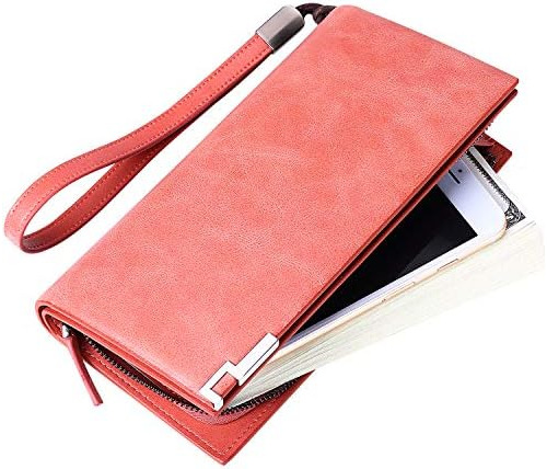 Keleel Cartera Para Mujer Con Bloqueo Rfid Cartera De Cuero