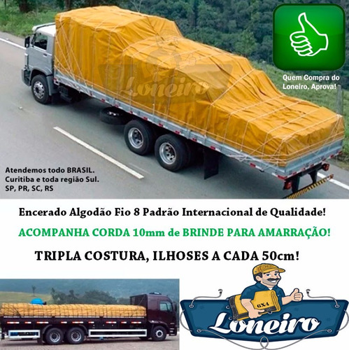 Encerado Loneiro Lona Impermeável Resistente Reforçada 10x8